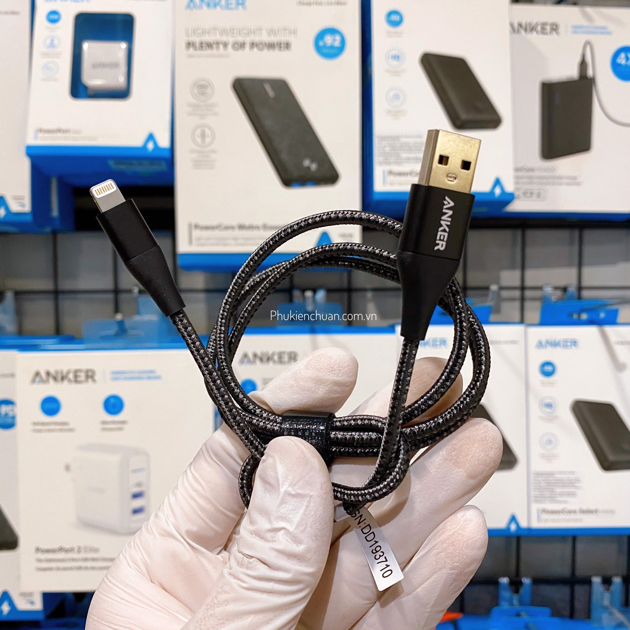 Cáp Lightning Anker PowerLine+ II - Dài 0.9m, không kèm hộp đựng - Đen