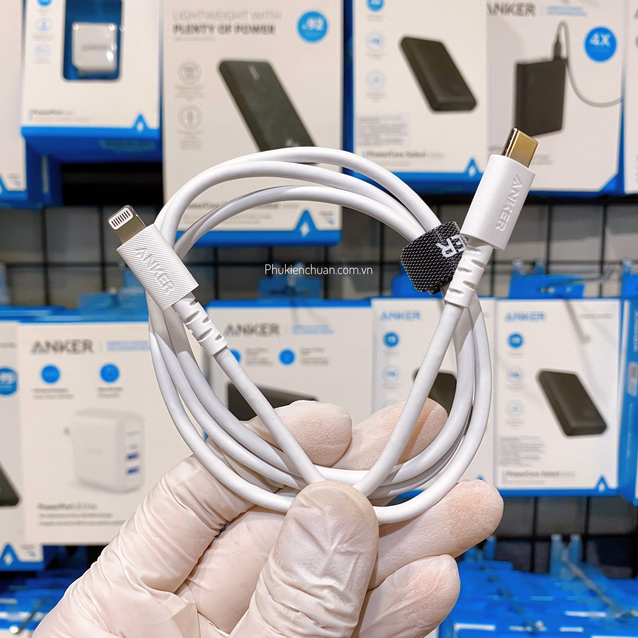 Cáp Anker PowerLine Select Lightning to USB-C, dài 0.9m - Trắng