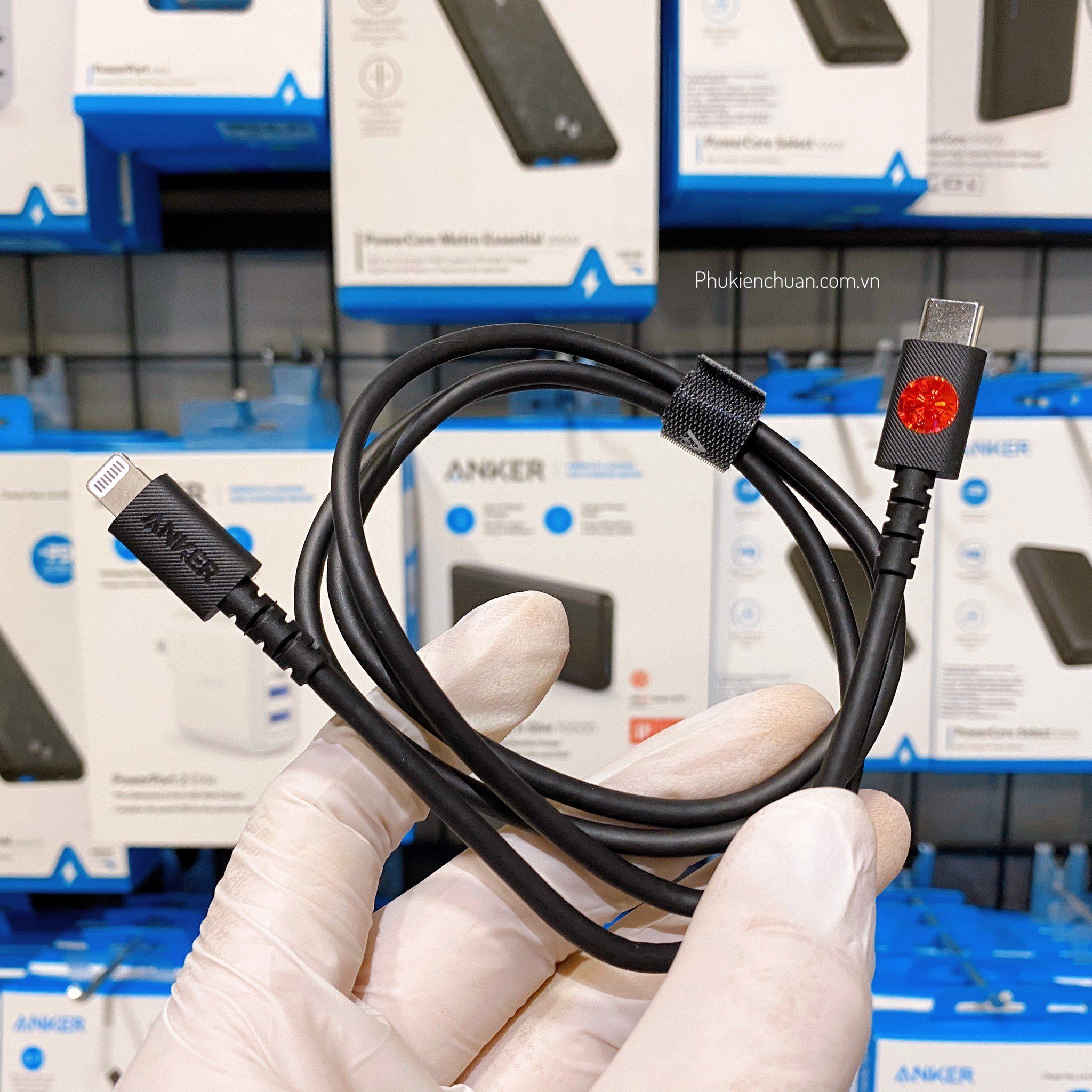 Cáp Anker PowerLine Select Lightning to USB-C, dài 0.9m - Đen