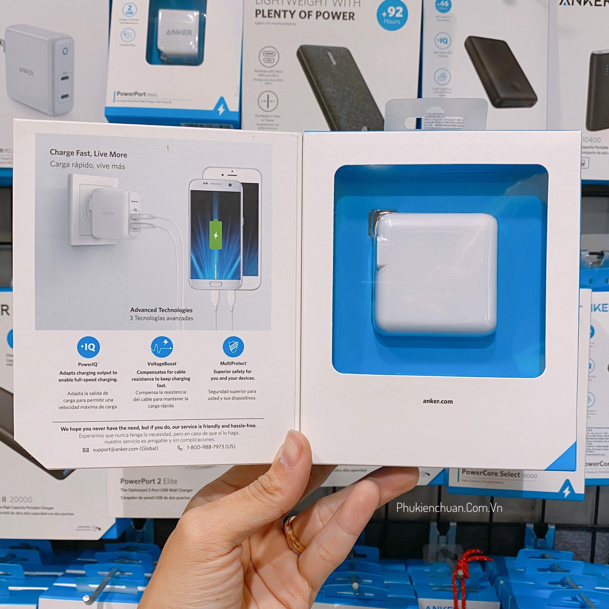 Sạc Anker PowerPort Elite 2, 24w - Trăng