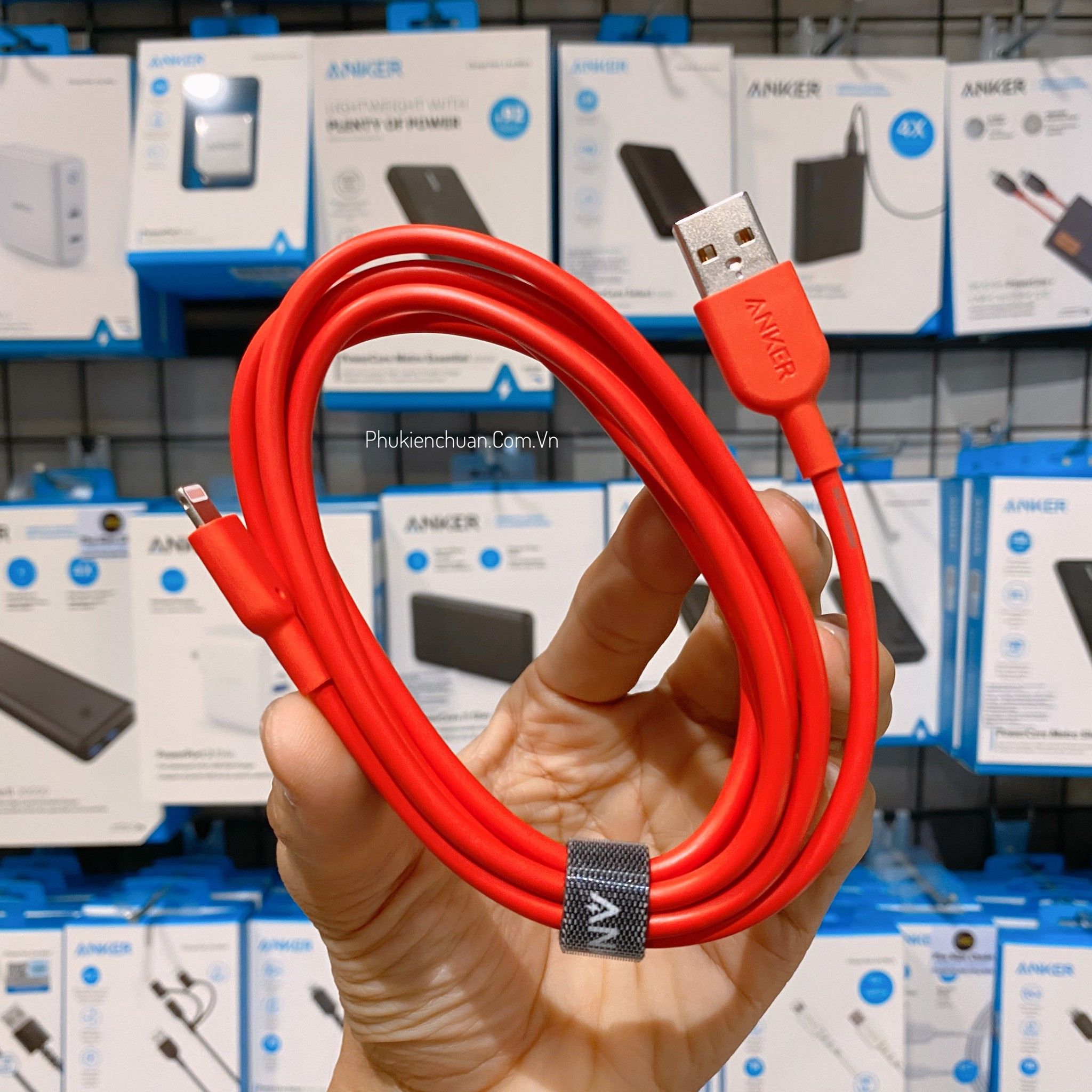 Cáp Lightning Anker Powerline II - Dài 1.8m - Đỏ