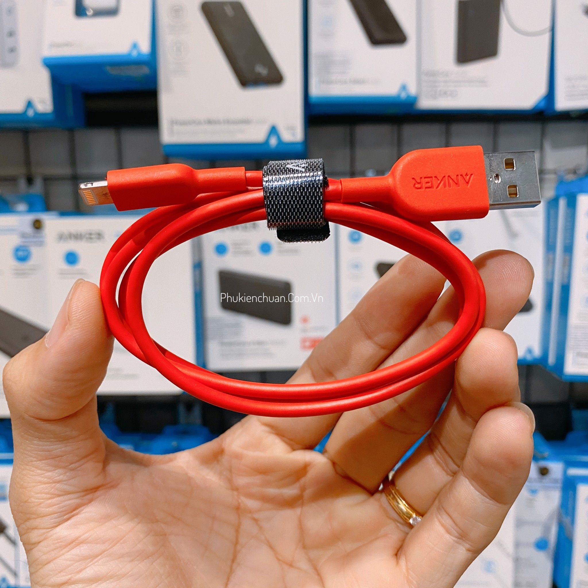 Cáp Lightning Anker Powerline II - Dài 0.9m - Đỏ