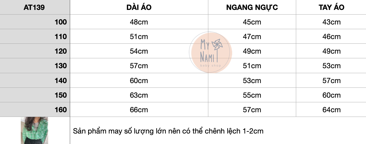 AT139 - Sơmi caro xanh lá form rộng