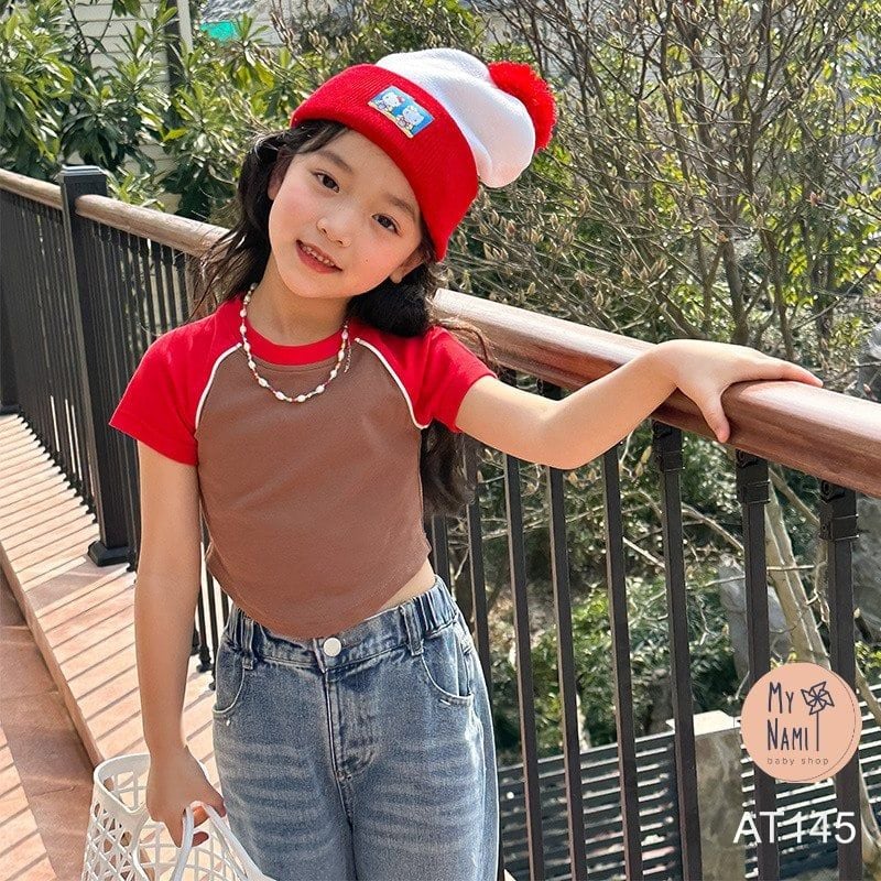 AT145 - Áo thun vạt bầu - Form ngắn