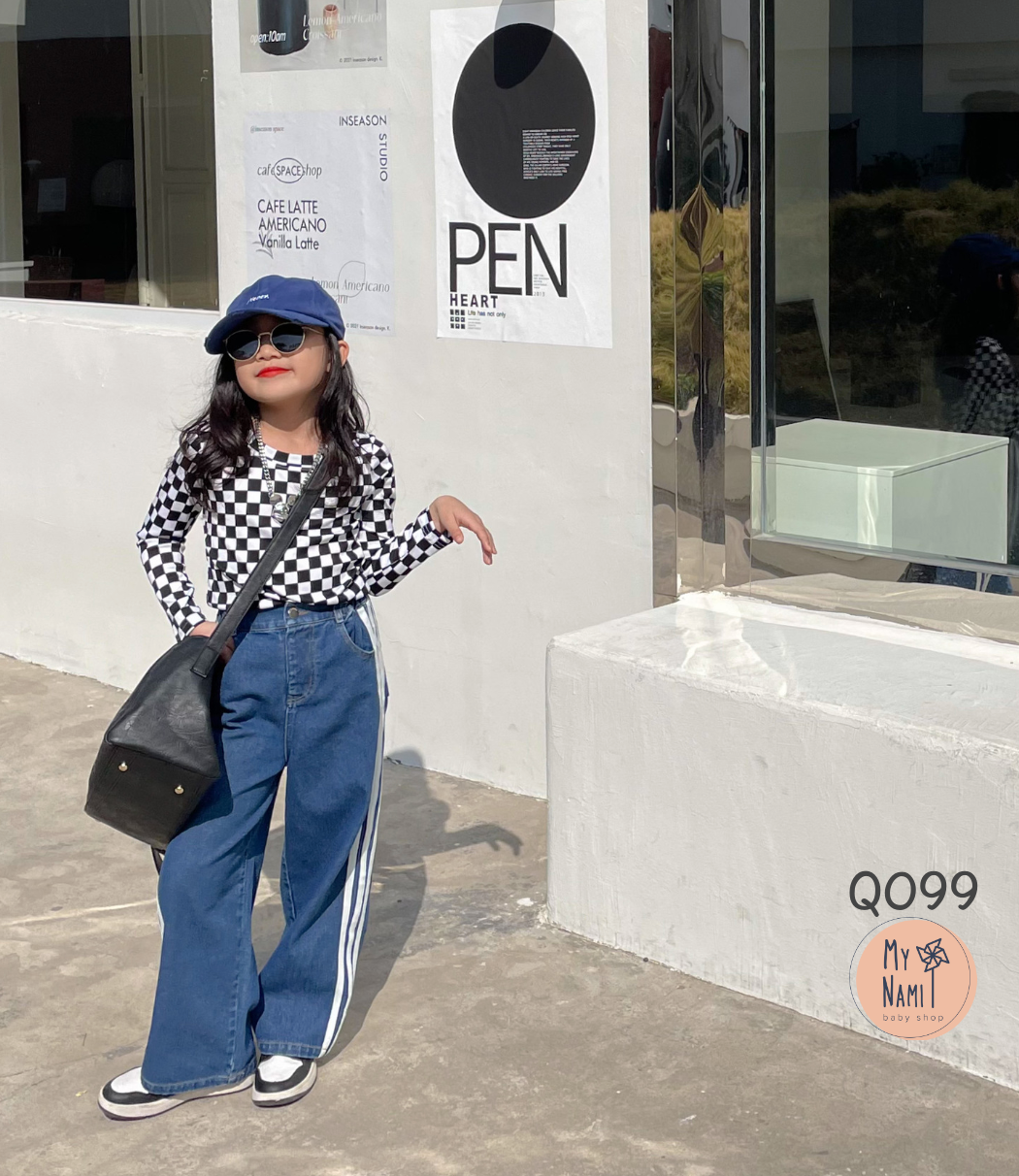 Q099 - Jean suông 3 sọc