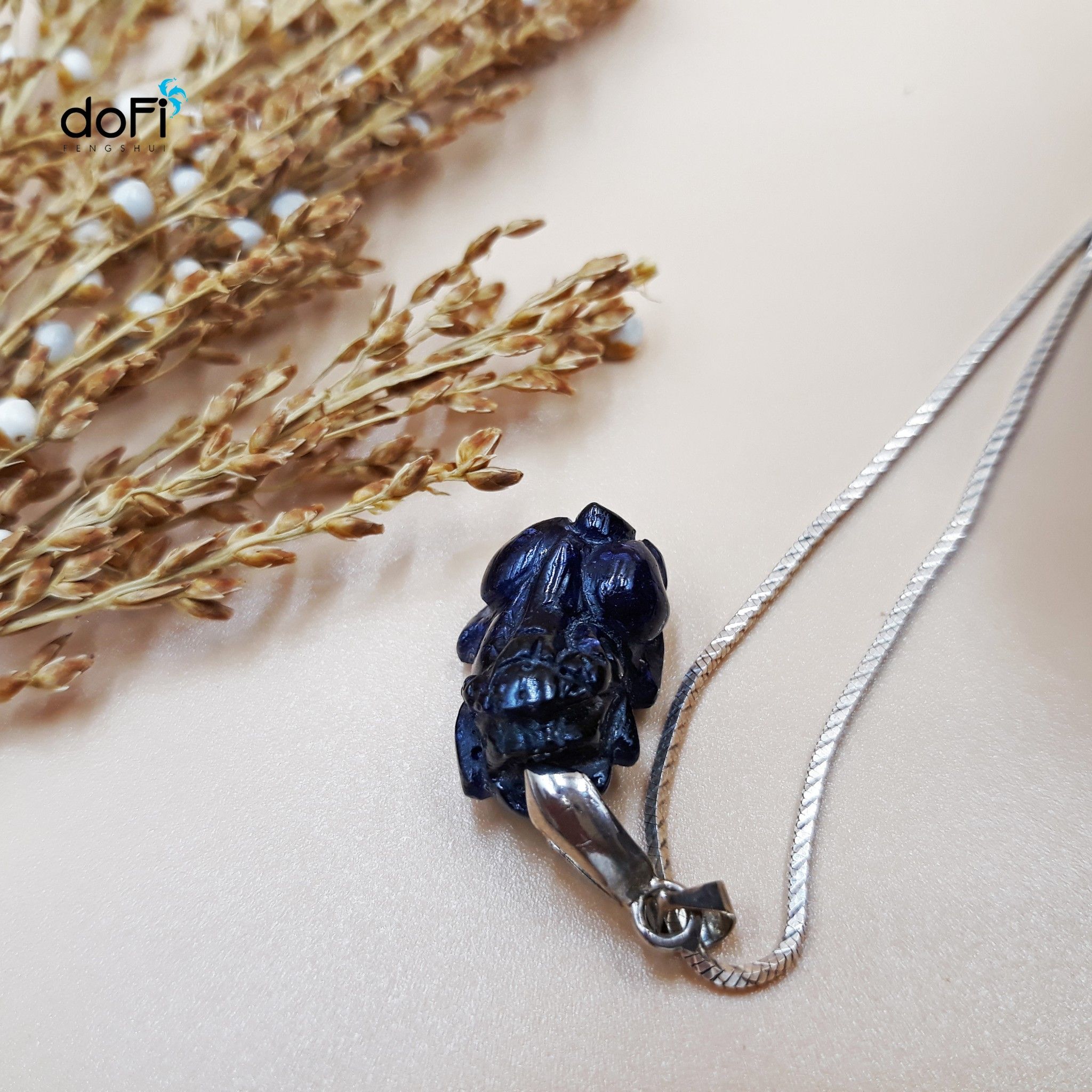  Mặt Dây Chuyền Tỳ Hưu Đá Sapphire 