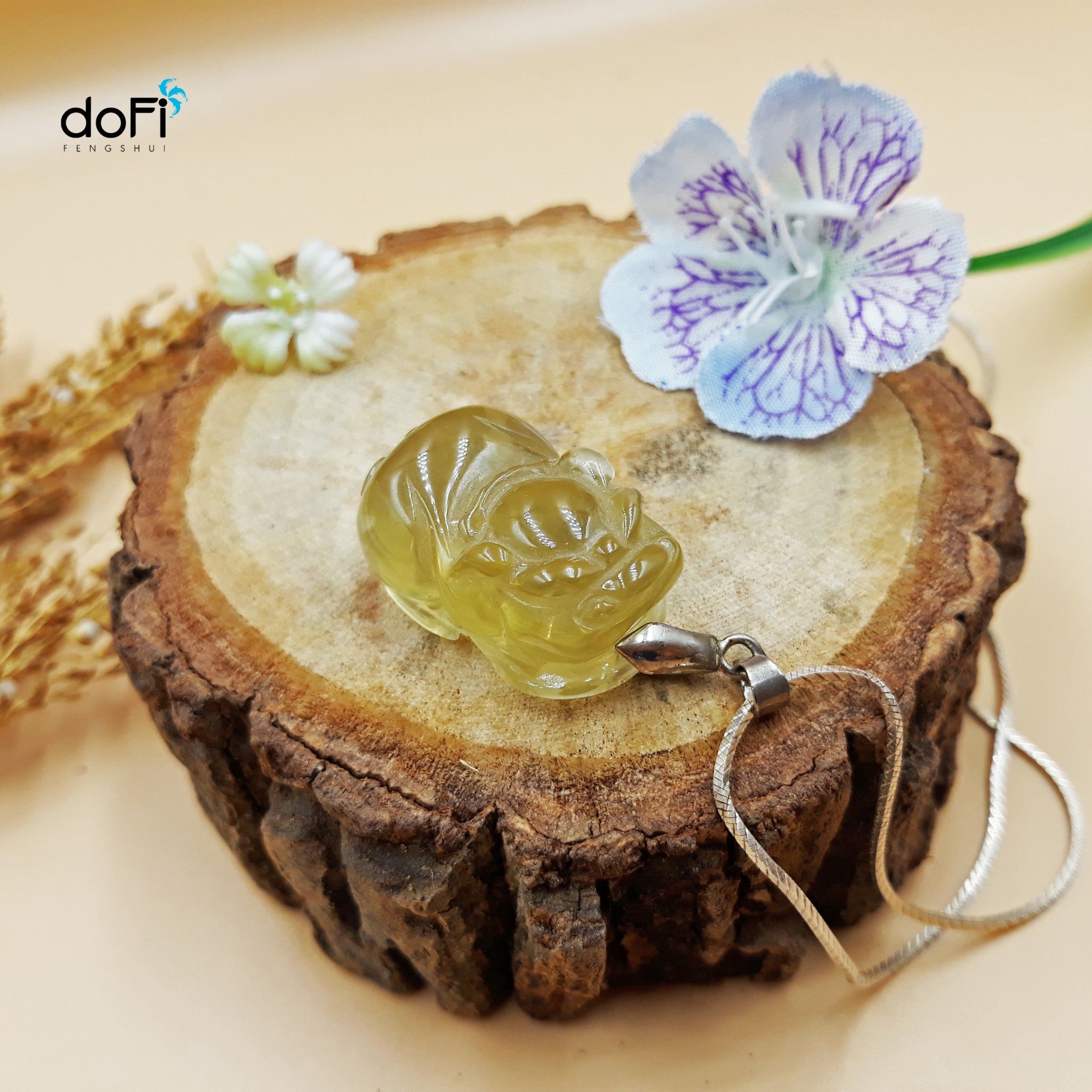  Mặt Dây Chuyền Tỳ Hưu Đá Thạch Anh Vàng (CITRINE) 