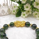  Vòng đá Diopside phối Tỳ Hưu Vàng 24k 