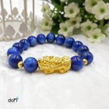  Vòng đá Kyanite phối Tỳ Hưu Vàng 24k 