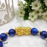  Vòng đá Kyanite phối Tỳ Hưu Vàng 24k 