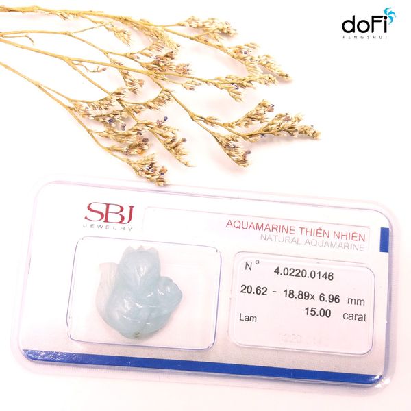  MẶT HỒ LY ĐÁ AQUAMARINE KIỂM ĐỊNH SBJ 