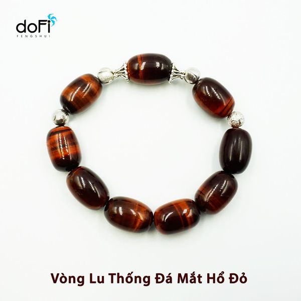  VÒNG LU THỐNG MẮT HỔ ĐỎ PHỐI CHARM BẠC 