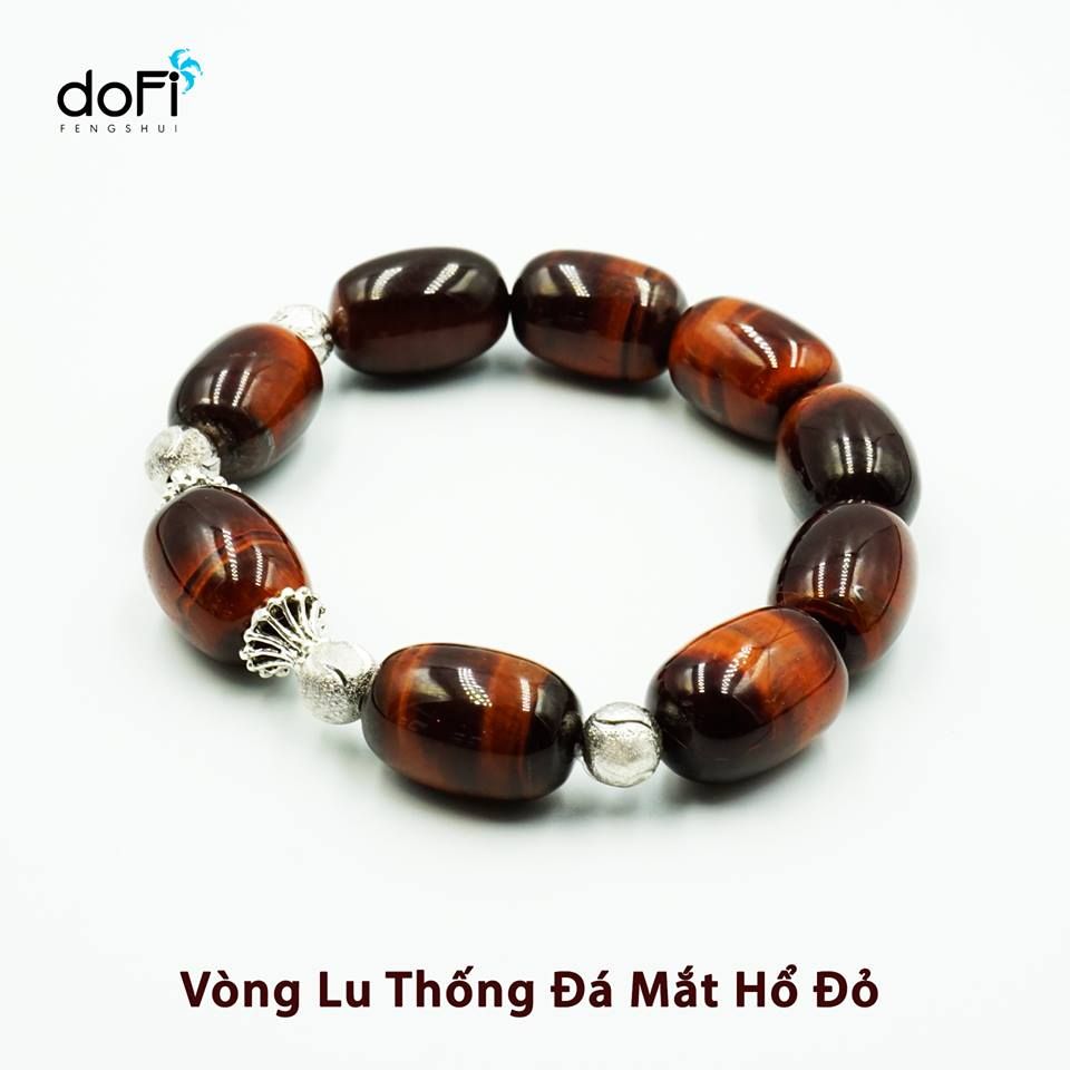  VÒNG LU THỐNG MẮT HỔ ĐỎ PHỐI CHARM BẠC 