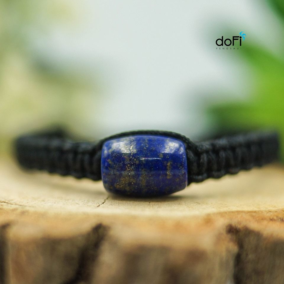  VÒNG LU THỐNG THẮT DÂY THÁI ĐEN - ĐÁ LAPIS LAZULI 