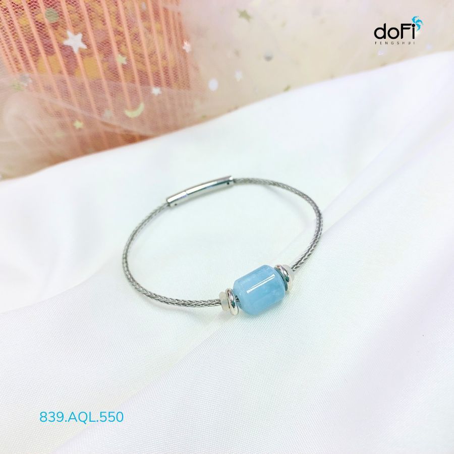  Vòng Lu Thống Hạt Nút Aquamarine 