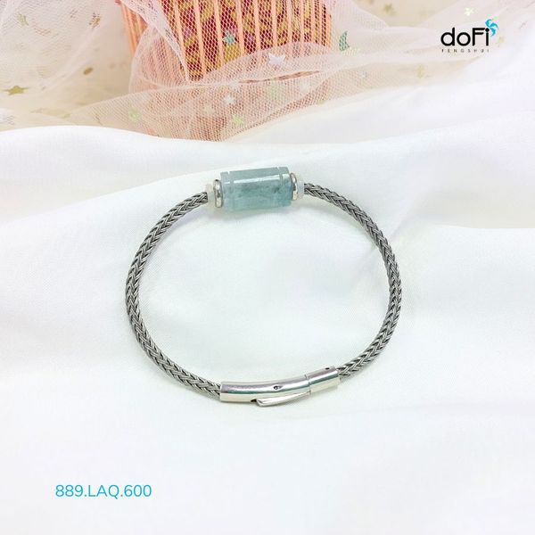  Vòng Lu Thống Aquamarine Dáng Vuông 