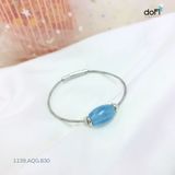  Vòng Lu Thống Hạt Gạo Aquamarine 