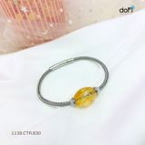  Vòng Lu Thống Hạt Gạo Đá Citrine (Thạch Anh Vàng) 