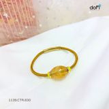  Vòng Lu Thống Hạt Gạo Đá Citrine (Thạch Anh Vàng) 