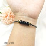  Vòng Tay Đồng Điếu Phúc Lộc - Đá Đen Onyx 