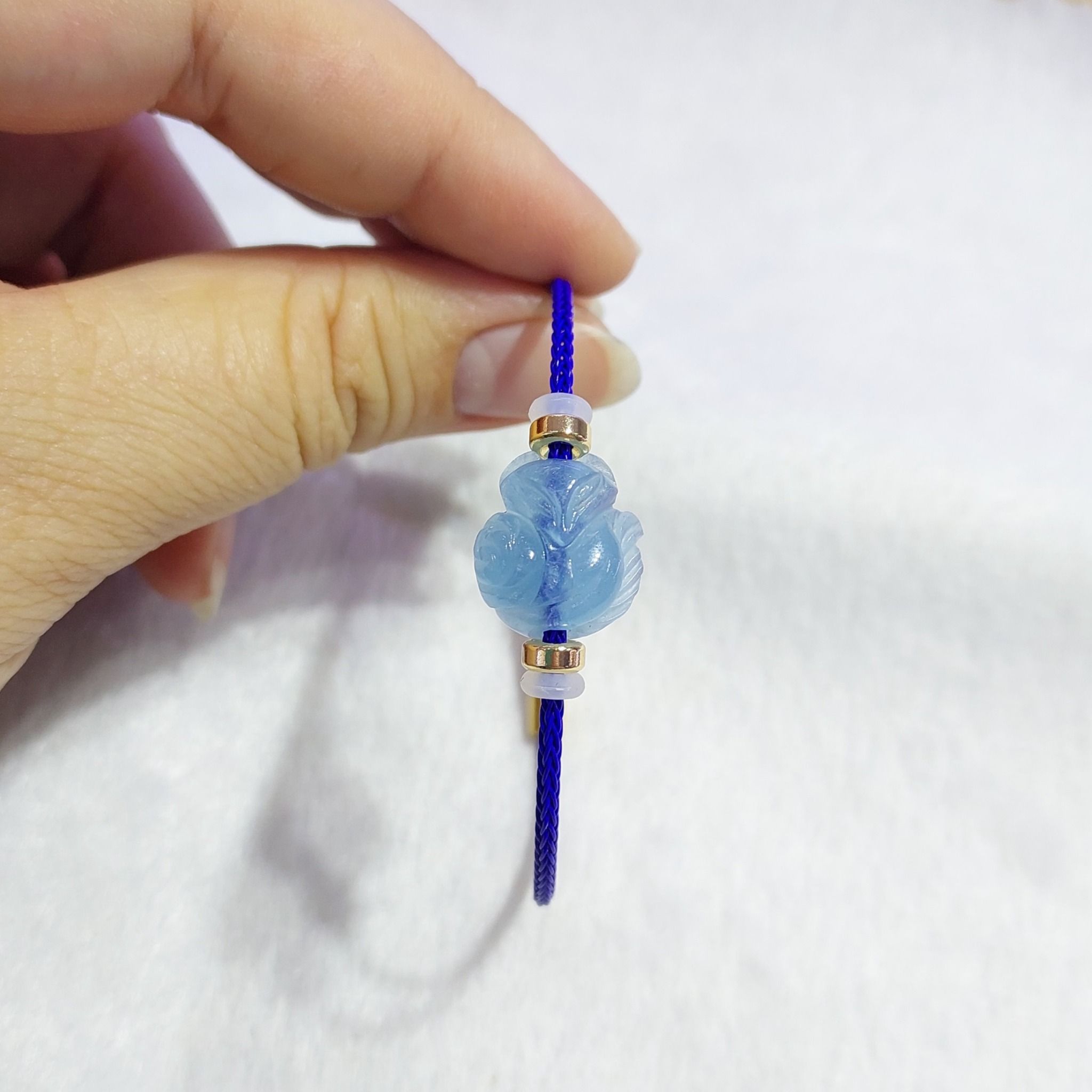 Vòng Tay Hồ Ly Xuyên Cáp - Aquamarine