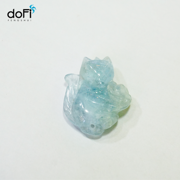  Hồ Ly Aquamarine Thân Thiện Ôm Hoa Hồng 