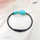  Vòng Tay Lu Thống Phối Tam Tài - Đá Turquoise (Lớn) 