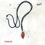  Lu Thống Đá Agate Đỏ - Dây Chuyền Vải 