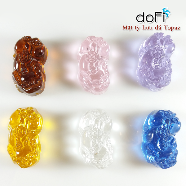  MẶT DÂY TỲ HƯU ĐÁ TIÊU CHUẨN - TOPAZ SIZE M 