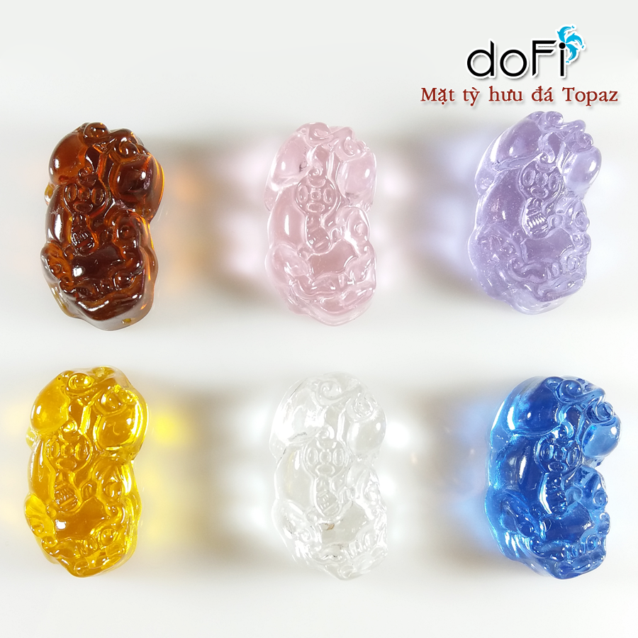  MẶT DÂY TỲ HƯU ĐÁ TIÊU CHUẨN - TOPAZ SIZE M 