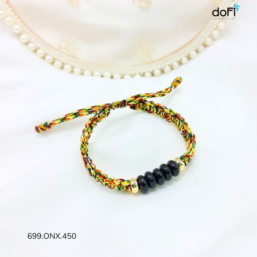  Ngũ Điếu Thắt Dây Thái - Đá Đen Onyx 