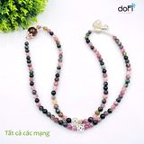  TRÀNG HẠT ĐÁ TOURMALINE PHỐI CHARM TỲ HƯU BẠC 