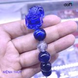  VÒNG ĐÁ MẮT HỔ XANH DƯƠNG + TÓC ĐEN PHỐI TỲ HƯU TOPAZ XANH DƯƠNG 