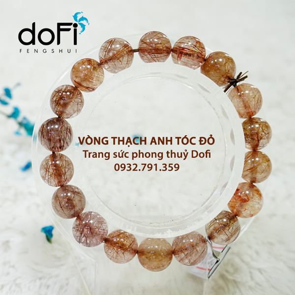 Vòng thạch anh tóc đỏ - Dofi