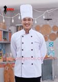 Áo Bếp Nam Trắng Thượng Hạng