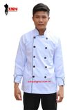 Áo Bếp Nam Trắng Thượng Hạng
