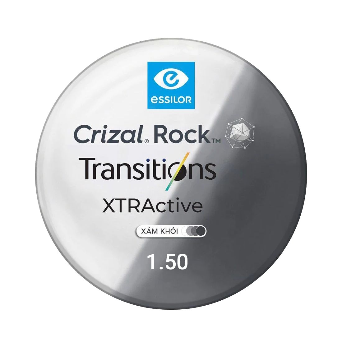 Tròng Đơn Essilor đánh váng Crizal Rock - Đủ Chiết Suất & Công Nghệ