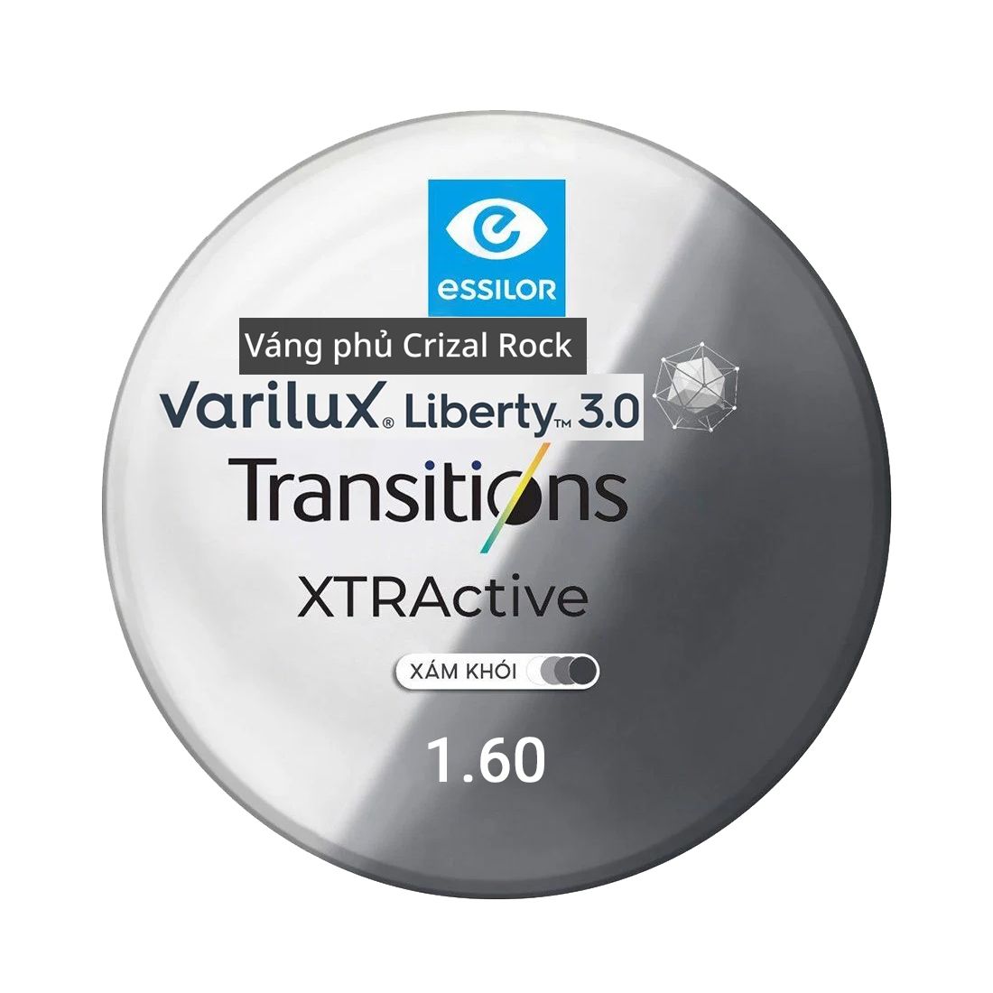 Tròng đánh Essilor Varilux Liberty 3.0 đặt Lab nước ngoài váng phủ Crizal Rock
