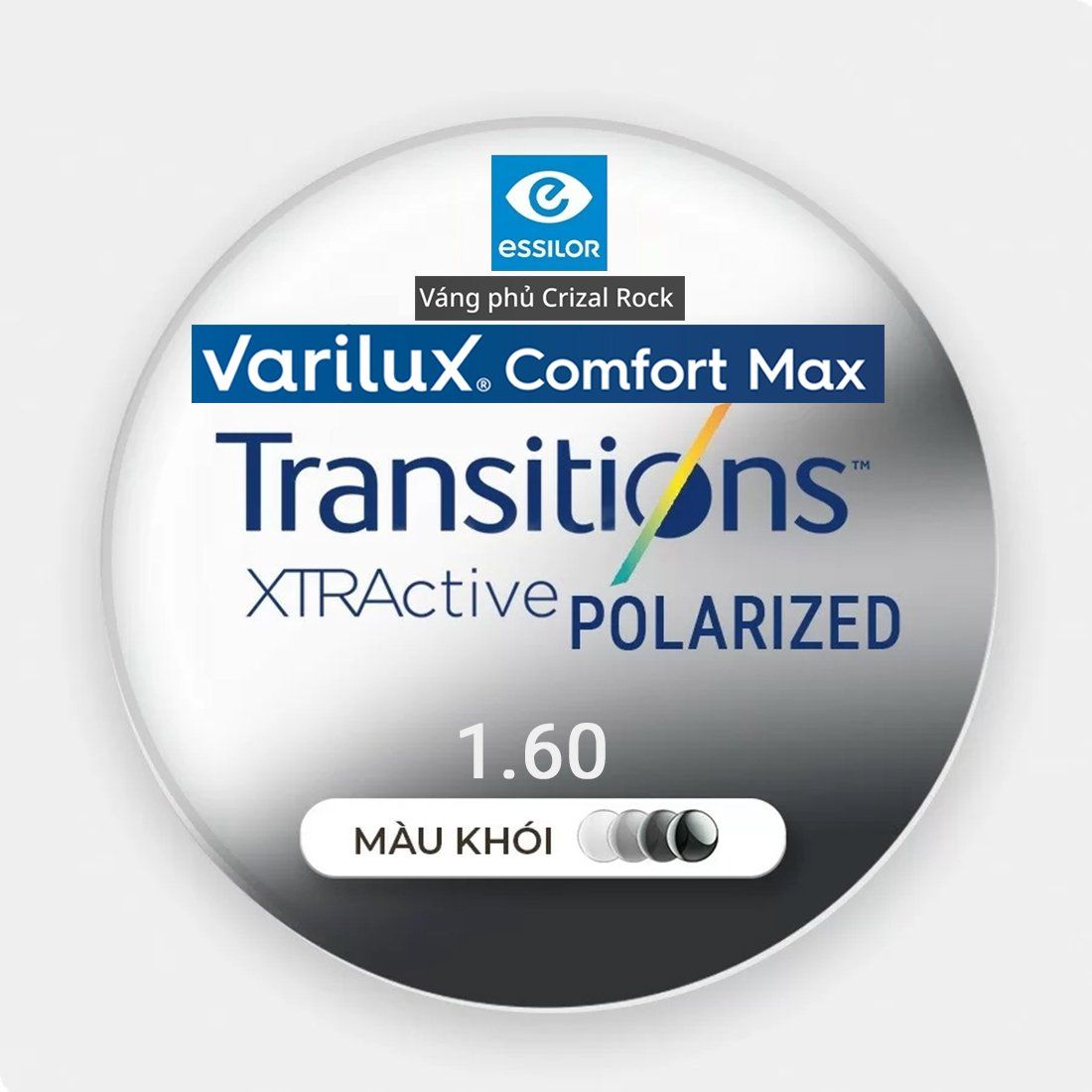 Tròng Đánh Essilor Varilux Comfort Max Váng Phủ Crizal Rock (Đặt Lab Nước Ngoài)