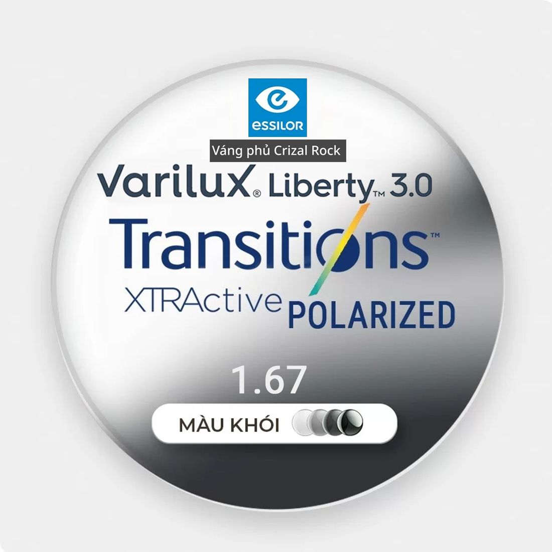 Tròng đánh Essilor Varilux Liberty 3.0 đặt Lab nước ngoài váng phủ Crizal Rock