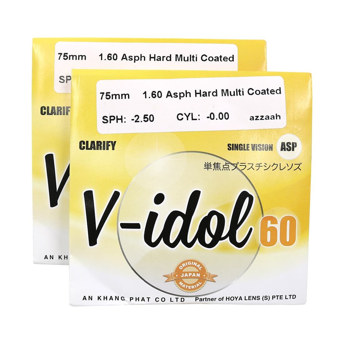 Tròng kính chính hãng V-idol 1.60 Clarify Lens