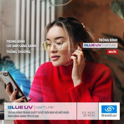 Tròng Đơn Essilor đánh váng Crizal Rock - Đủ Chiết Suất & Công Nghệ