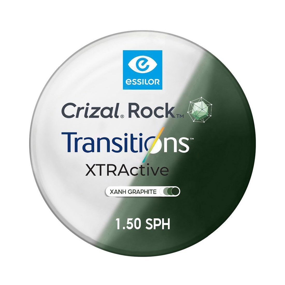 Tròng Đơn Essilor đánh váng Crizal Rock - Đủ Chiết Suất & Công Nghệ