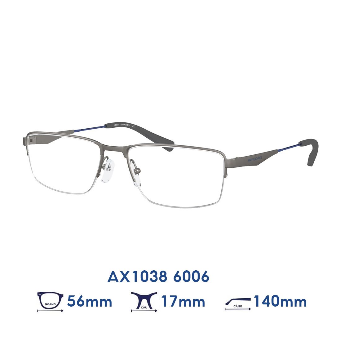  Gọng kính Armani Exchange AX1038 6006 