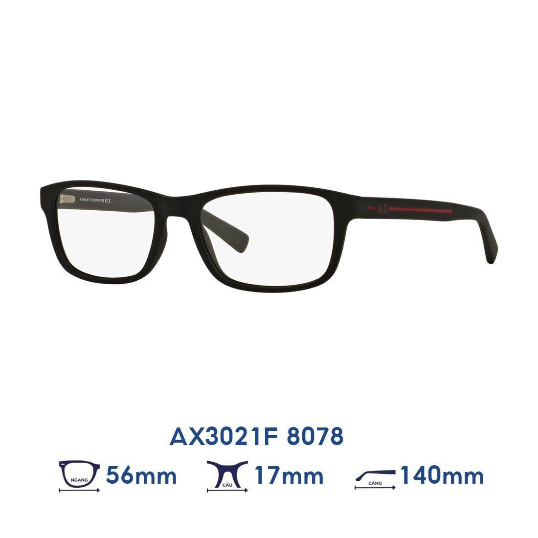  Gọng kính Armani Exchange AX3021F 8078 