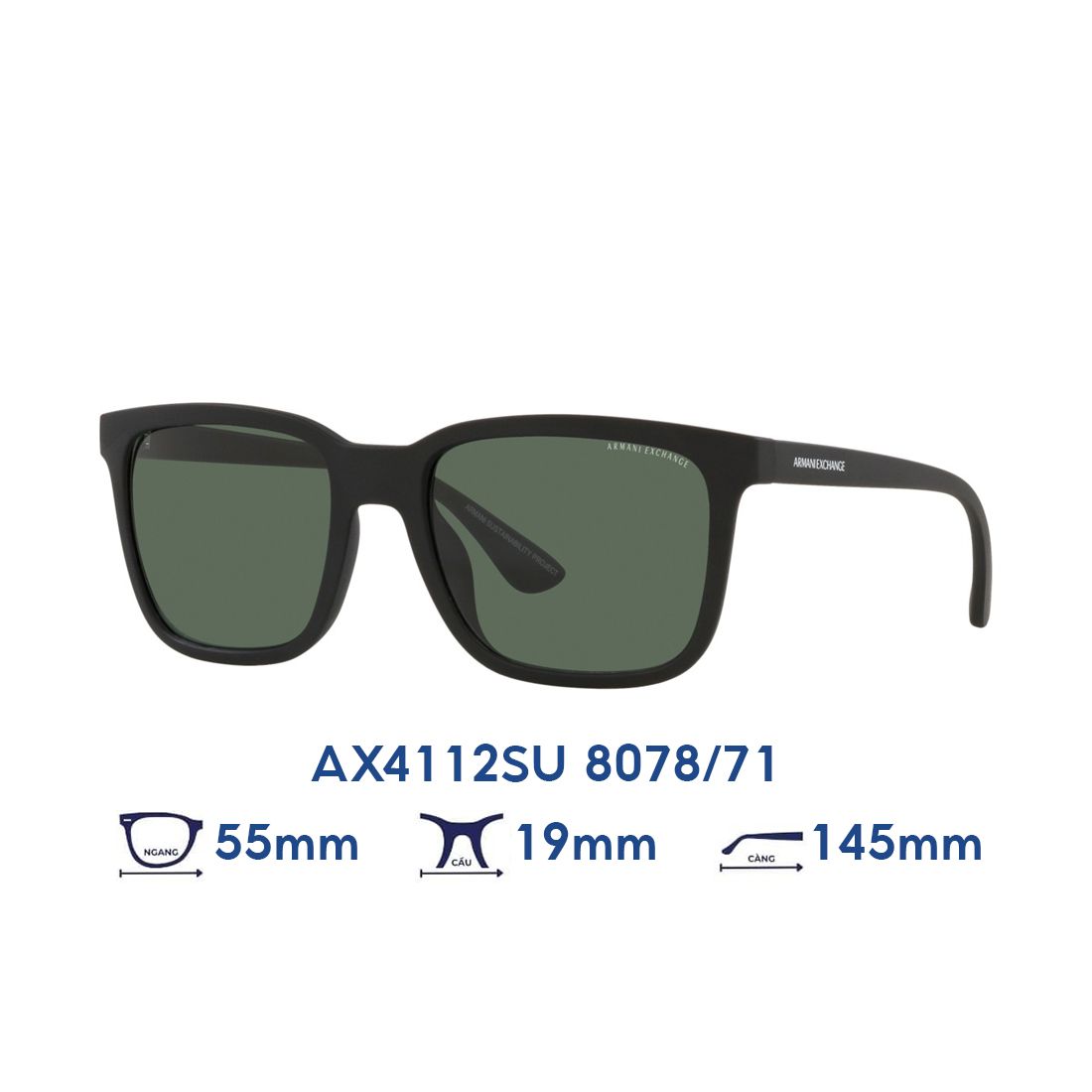  Kính mát Armani Exchange AX4112SU 8078/71 