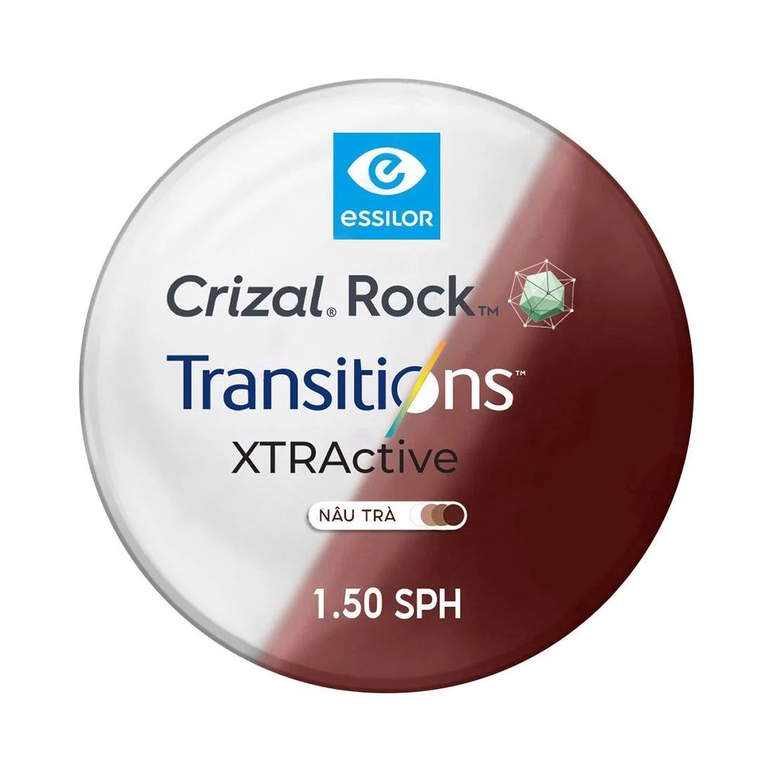 Tròng Đơn Essilor đánh váng Crizal Rock - Đủ Chiết Suất & Công Nghệ