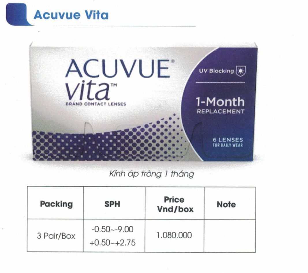 Kính áp tròng ACUVUE Vita