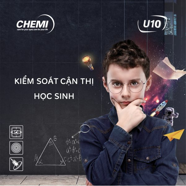 Tròng kính kiểm soát cận thị học sinh Chemi Myopia Control Lens U10