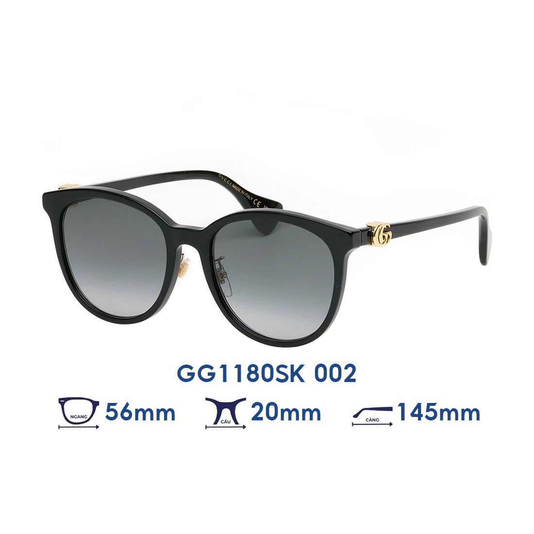  Kính mát GUCCI GG1180SK 002 